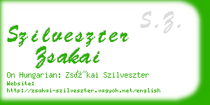 szilveszter zsakai business card